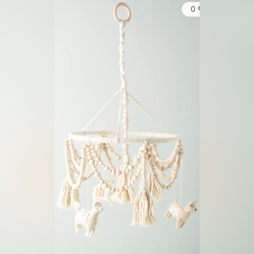 Anthropologie Nursery Llama Mobile